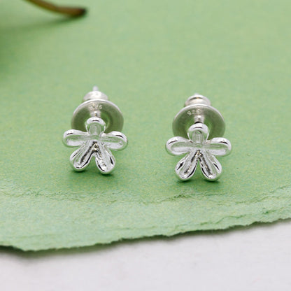 Jasmine Flower Silver Stud Earrings