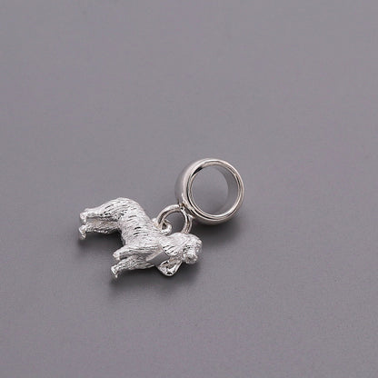 King Charles Spaniel Silver Dog Charm