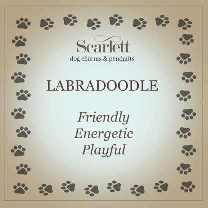 Labradoodle Silver Dog Charm Bracelet