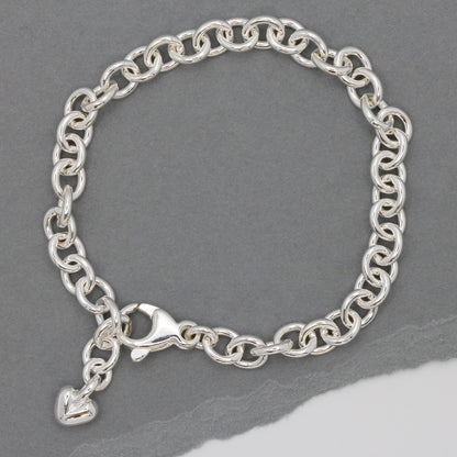 Mini Lifetime Silver Heart Charm Bracelet
