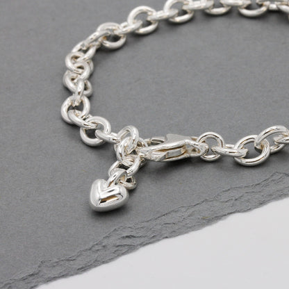 Mini Lifetime Silver Heart Charm Bracelet