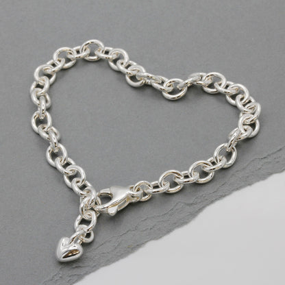 Mini Lifetime Silver Heart Charm Bracelet