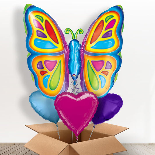 Giant Butterfly Balloons in a Box - With 3 Plain Balloons | Small Indoor Plants