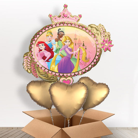 Disney Princess Crown Helium Balloon in a Box - With 3 Plain Balloons | Small Indoor Plants