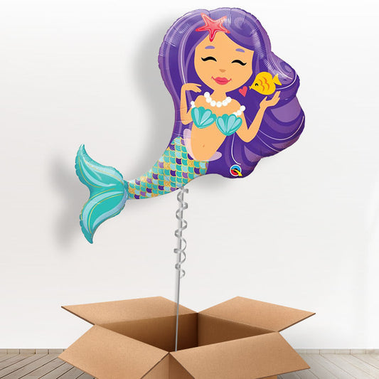 Shaped Giant Mermaid Balloon in a Box Gift - Giant Balloon | Small Indoor Plants