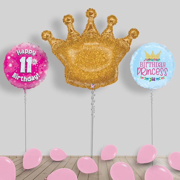 Princess Balloons Display Package in a Box - 11th Birthday | Small Indoor Plants