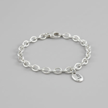 Pebble Personalised Silver Charm