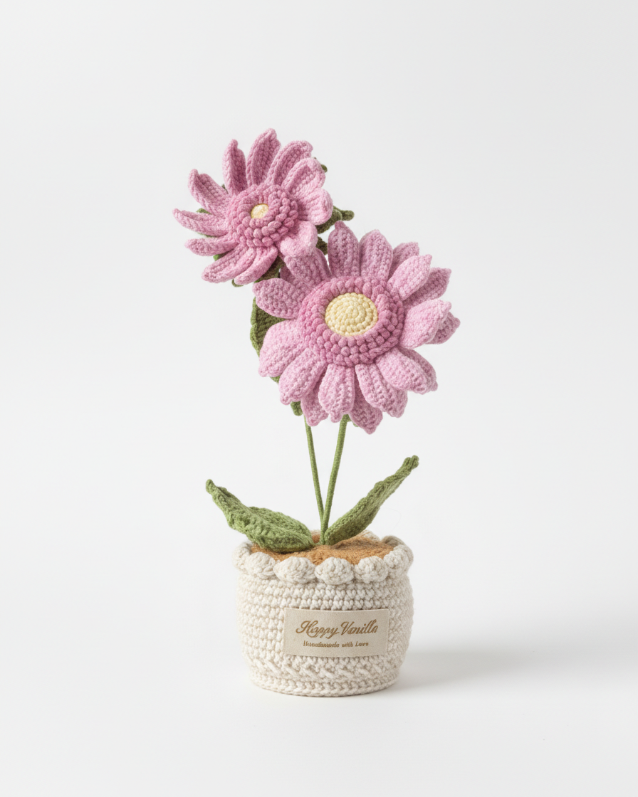 Dawn's Eye Daisies Handmade Crochet Flower Gift