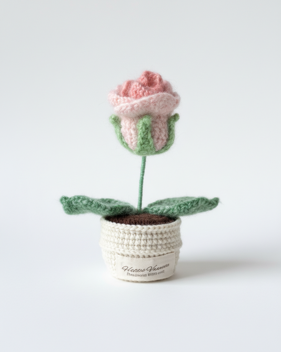 The Everlasting Queen Rose Handmade Crochet Flower Gift