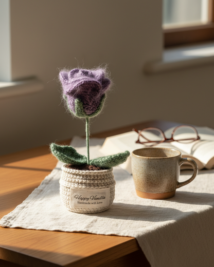 The Everlasting Queen Rose Handmade Crochet Flower Gift