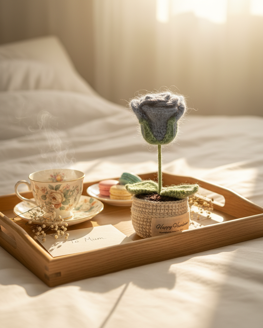 The Everlasting Queen Rose Handmade Crochet Flower Gift