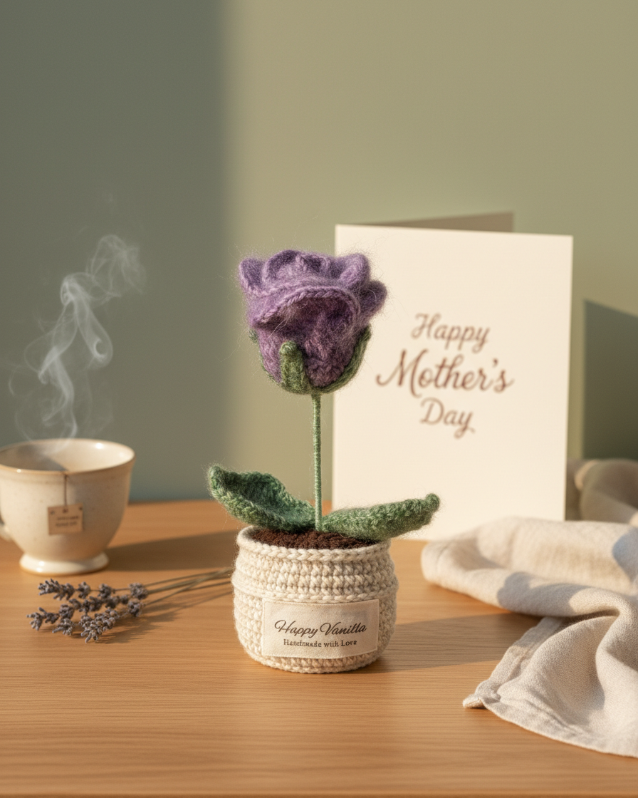The Everlasting Queen Rose Handmade Crochet Flower Gift