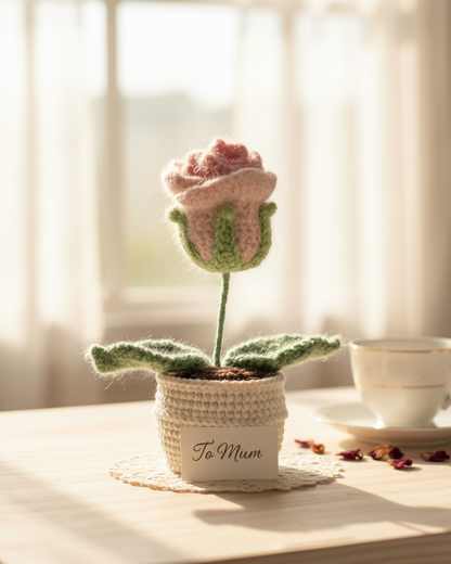 The Everlasting Queen Rose Handmade Crochet Flower Gift