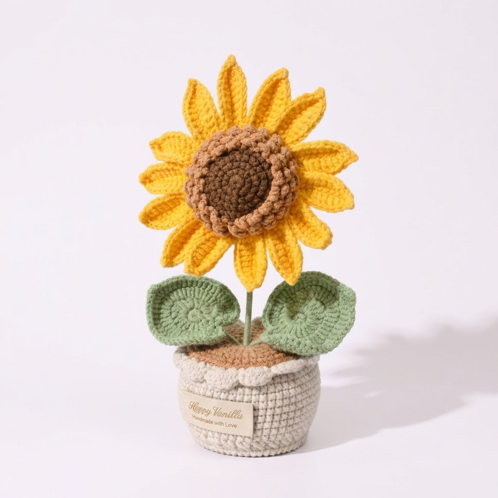 Large Sunflower Handmade Crochet Flower Gift