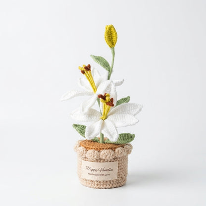 Crochet Lily Table Charm Handcrafted Lily Flower Gift
