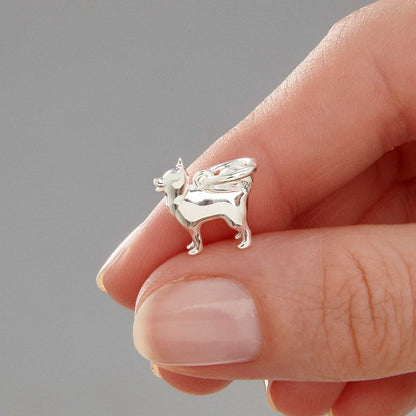 Pomsky Silver Dog Charm
