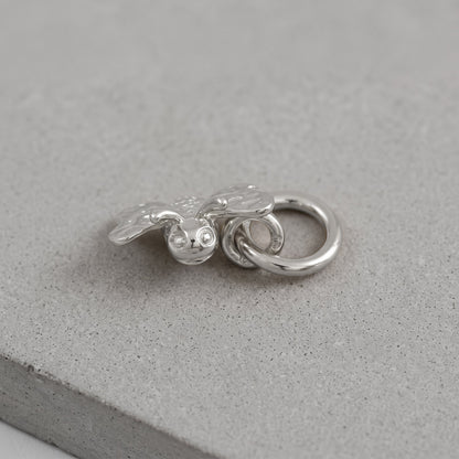 Tiny Bumble-Bee Silver Charm