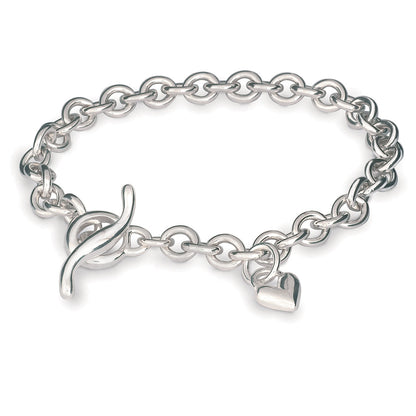 Heart Trace Chain Charm Bracelet