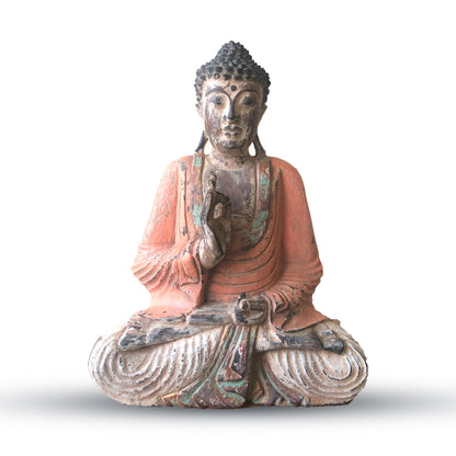 Hand Carved Buddha Statue - 40cm Welcome