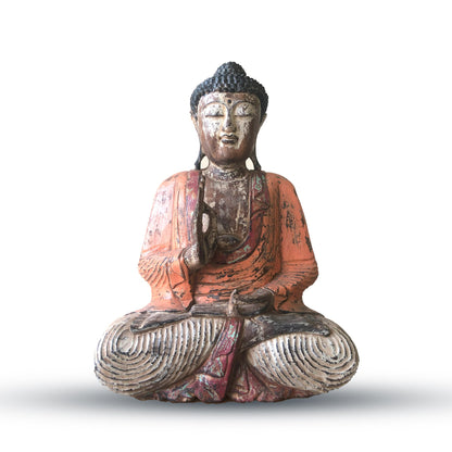 Hand Carved Buddha Statue - 40cm Welcome