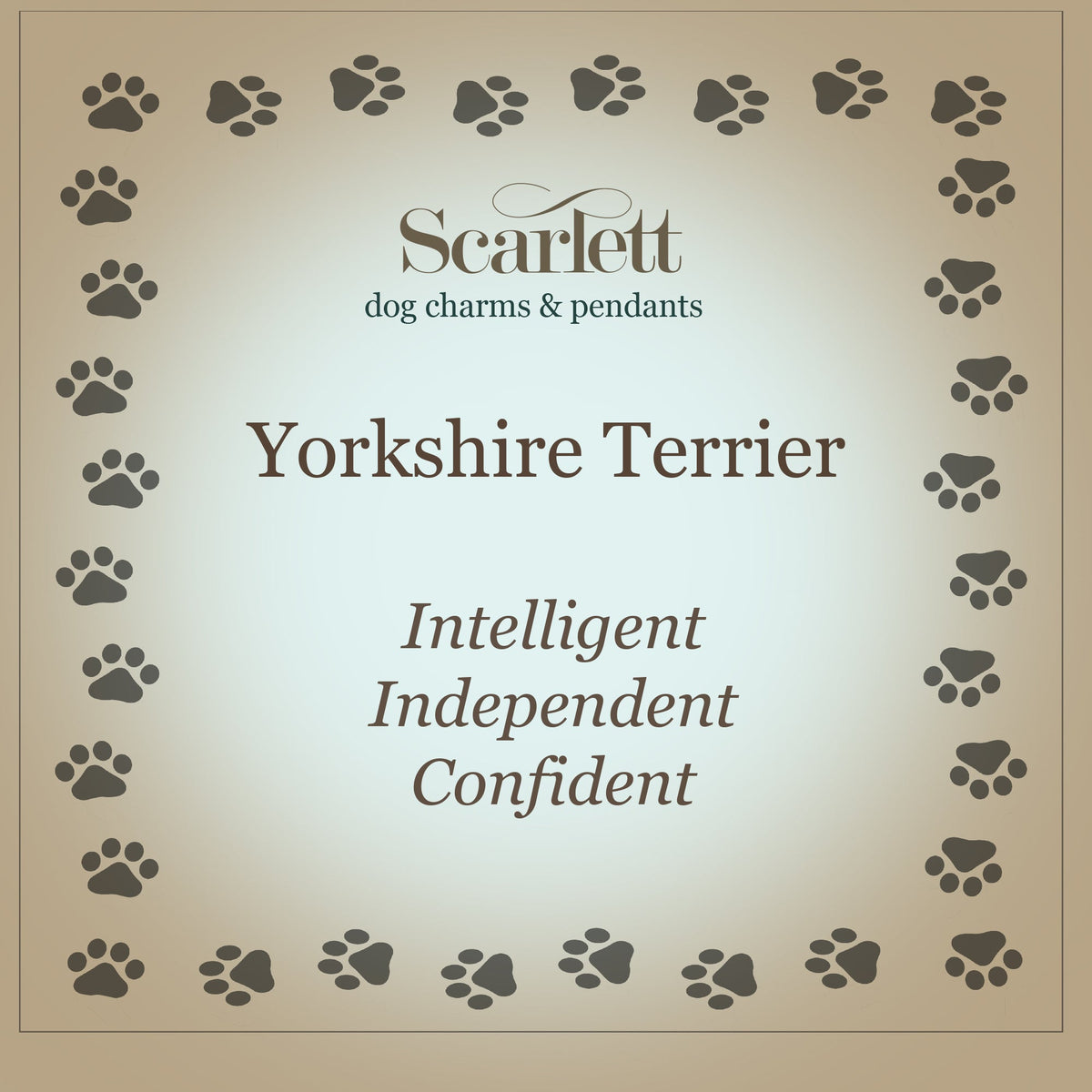 Yorkshire Terrier Silver Dog Charm